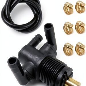 LIYYOO 3-Way Fuel Shutoff Valve Petcock Brass-0