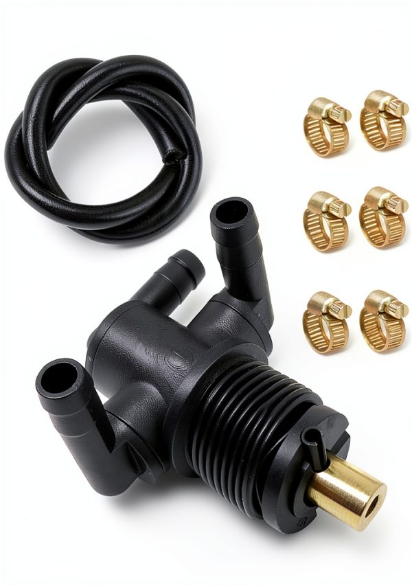 LIYYOO 3-Way Fuel Shutoff Valve Petcock Brass-0