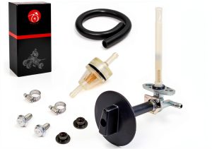 MOTO1988 Fuel Petcock Kit Metal 0.75in Dual Port-0