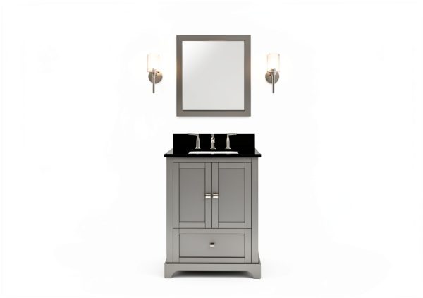 24" Addington Vanity Jeffrey Alexander Top Black Granite-1