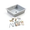 Undermount Bathroom Sink AMASHEN 17 Inch White Ceramic Rectangular-4