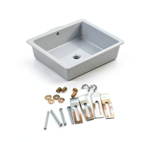 Undermount Bathroom Sink AMASHEN 17 Inch White Ceramic Rectangular-4