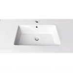 Kingston Brass 37‑inch white ceramic vanity sink top 1‑Hole-0