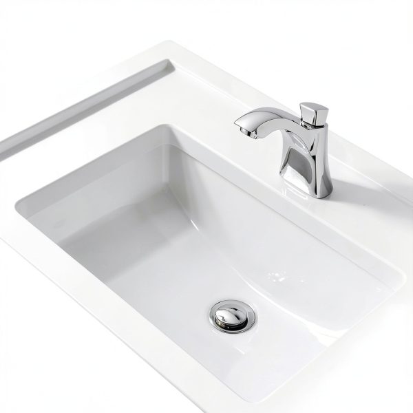 Undermount Bathroom Sink Highpoint White 18x12 Porcelain Enamel-3
