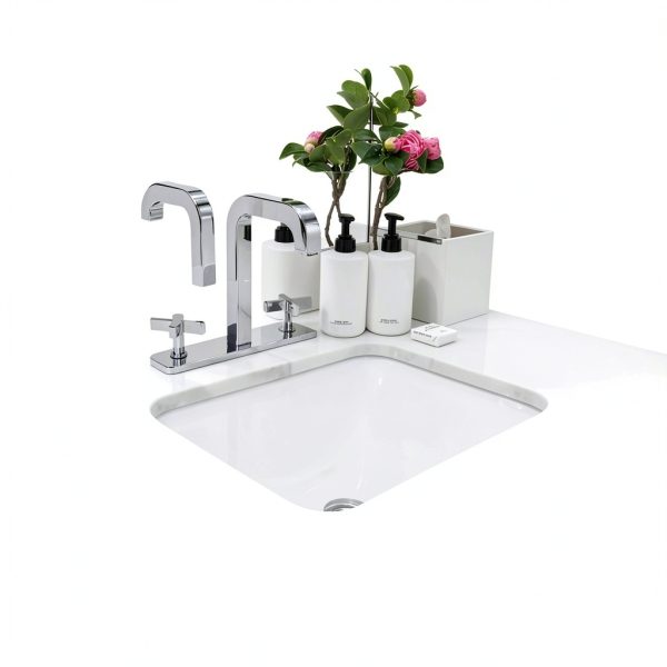 Undermount Bathroom Sink Highpoint White 18x12 Porcelain Enamel-6