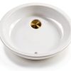 Nantucket Sinks 13x10 Undermount Ceramic Sink in Warm Bisque Cream-0