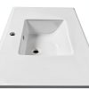 Kingston Brass 37‑inch white ceramic vanity sink top 1‑Hole-1
