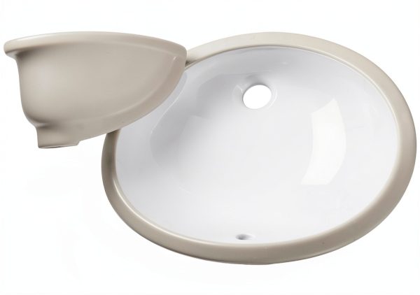 Nantucket Sinks 13x10 Undermount Ceramic Sink in Warm Bisque Cream-5
