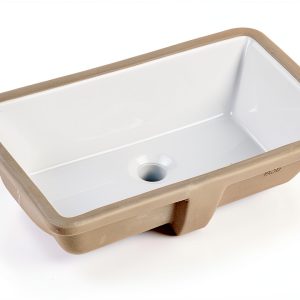 20 Inch Rectangle Undermount Sink KINGSMAN White-0