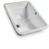 Undermount Bathroom Sink Highpoint White 18x12 Porcelain Enamel-5