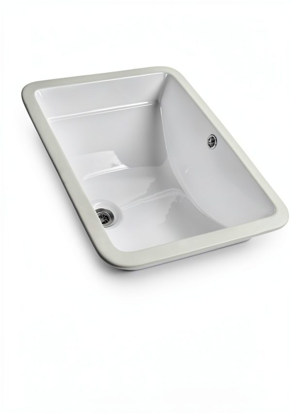 Undermount Bathroom Sink Highpoint White 18x12 Porcelain Enamel-5