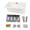 Bathroom Sink AMASHEN 20.5" x 14.4" Ceramic Vanity Basin White-4