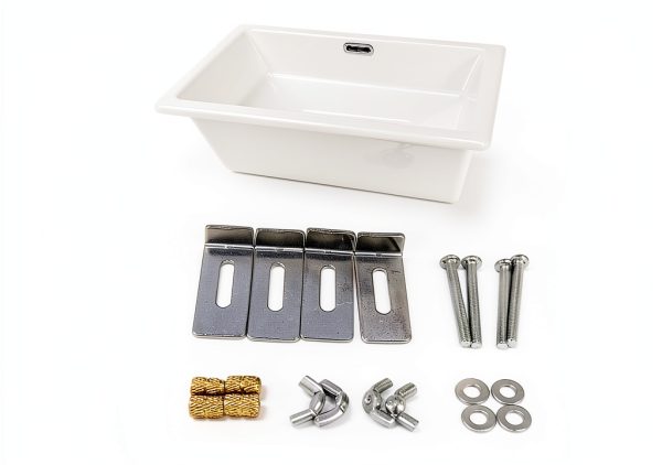 Bathroom Sink AMASHEN 20.5" x 14.4" Ceramic Vanity Basin White-4