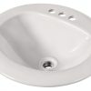 MSI White 21 in. X 18 in. Oval Porcelain Overmount Vanity Sink-2