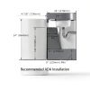 Undermount Bathroom Sink AMASHEN 17 Inch White Ceramic Rectangular-6