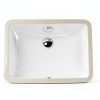 Undermount Bathroom Sink Highpoint White 18x12 Porcelain Enamel-1