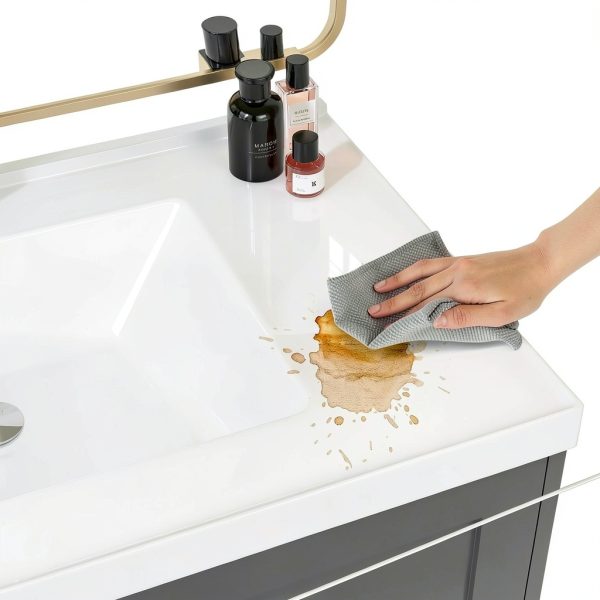 GETPRO Vanity Top White Sink Countertop Integrated Backsplash-5