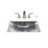 Metal Bathroom Sink 20" Hand Hammered Polished Undermount Highpoint-2