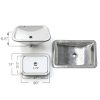Metal Bathroom Sink 20" Hand Hammered Polished Undermount Highpoint-1