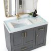 GETPRO Vanity Top White Sink Countertop Integrated Backsplash-1
