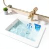 GETPRO Vanity Top White Sink Countertop Integrated Backsplash-2