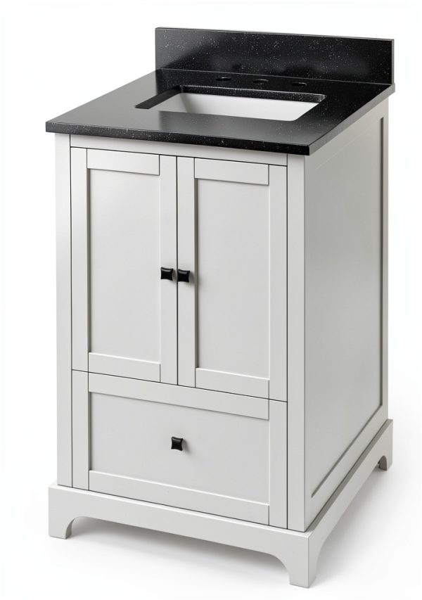 24" Addington Vanity Jeffrey Alexander Top Black Granite-0