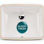Undermount Bathroom Sink Highpoint White 18x12 Porcelain Enamel-0