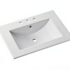 Kingston Brass 37‑inch white ceramic vanity sink top 1‑Hole-4