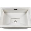 Bathroom Sink AMASHEN 20.5" x 14.4" Ceramic Vanity Basin White-2
