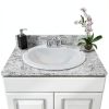 MSI White 21 in. X 18 in. Oval Porcelain Overmount Vanity Sink-3