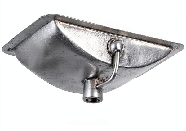 Metal Bathroom Sink 20" Hand Hammered Polished Undermount Highpoint-5