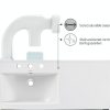 Ceramic Vanity Top 48 inch in Swiss Madison White In with 3 Faucet-5