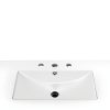 Ceramic Vanity Top 48 inch in Swiss Madison White In with 3 Faucet-6
