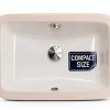 Nantucket Sinks UM-159-W 17" White Bathroom Sink 15x9 Undermount-0