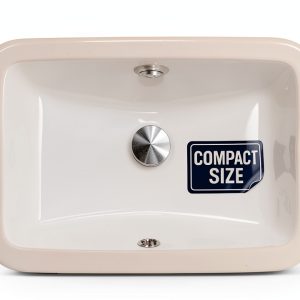 Nantucket Sinks UM-159-W 17" White Bathroom Sink 15x9 Undermount-0