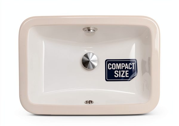 Nantucket Sinks UM-159-W 17" White Bathroom Sink 15x9 Undermount-0
